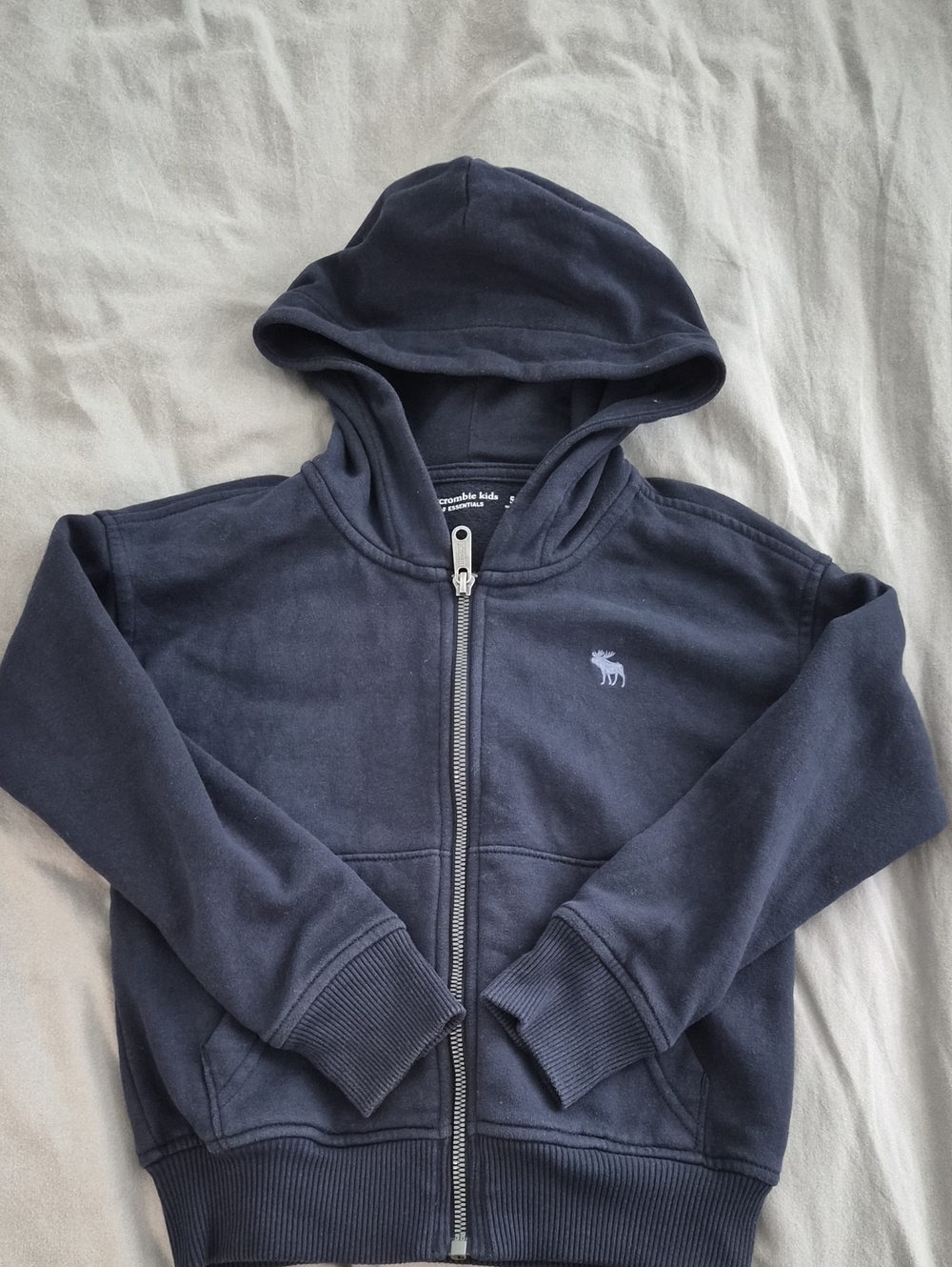 abercrombie kids navy blue zip hoodie Size 5-6